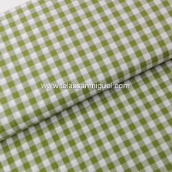 Vichy algodón cuadro verde